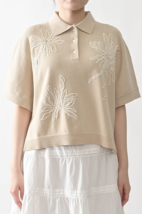 Spangle Embroidered Cocoon Vest