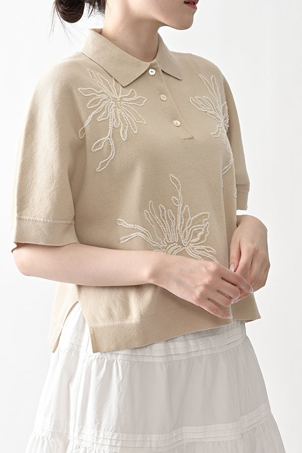 Spangle Embroidered Cocoon Vest