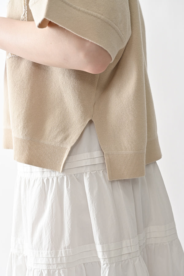 Spangle Embroidered Cocoon Vest