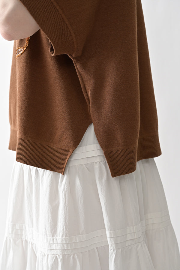 Spangle Embroidered Cocoon Vest