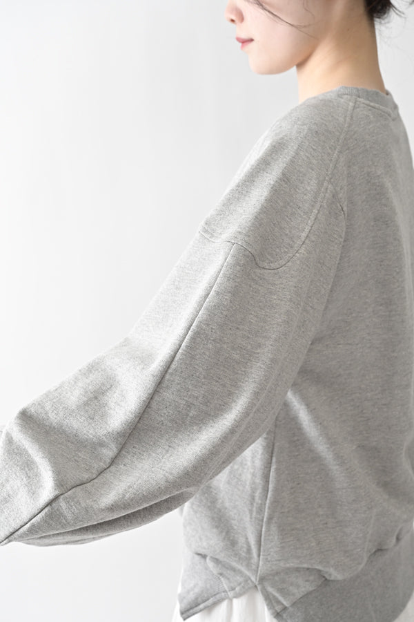 French Terry Pullover with Lace Cape