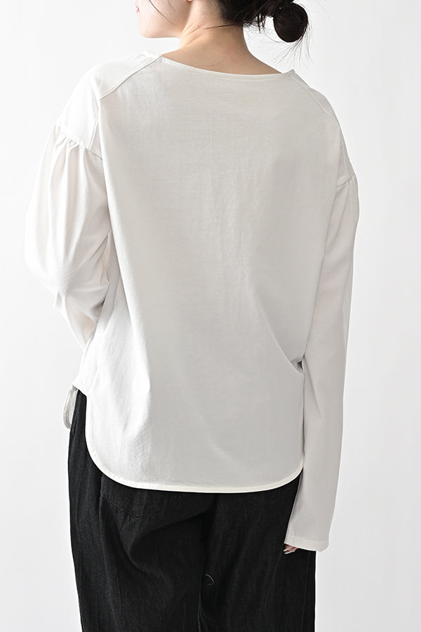 Gather Sleeve Long Sleeve T-Shirt