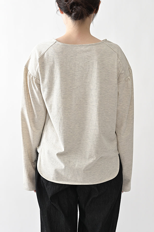 Gather Sleeve Long Sleeve T-Shirt