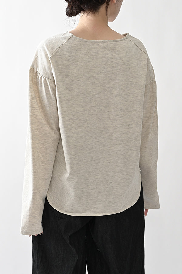 Gather Sleeve Long Sleeve T-Shirt