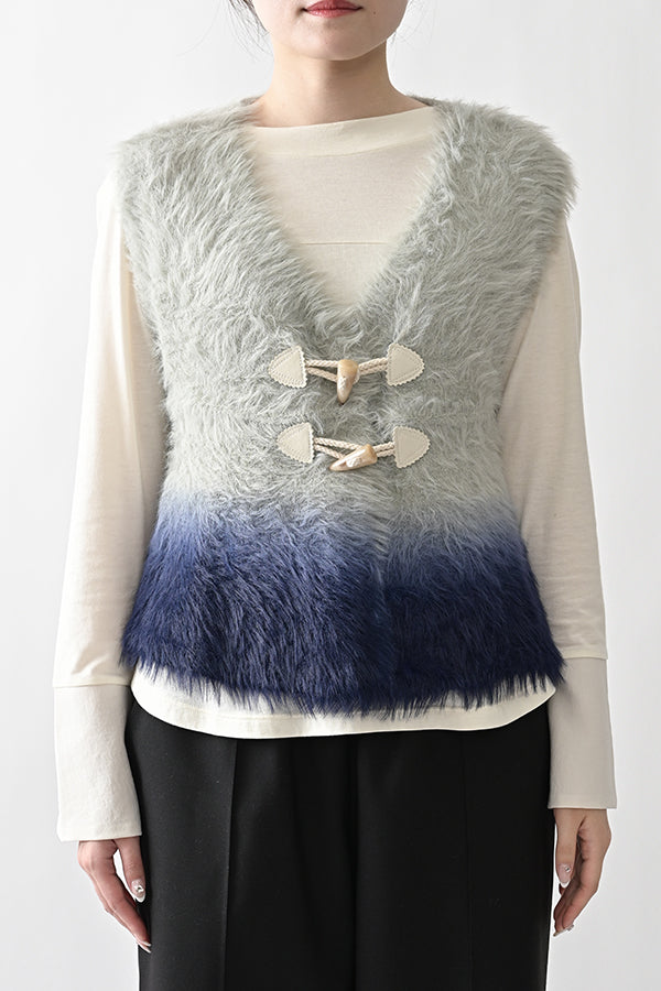 Space-Dyed Feather Flare Vest