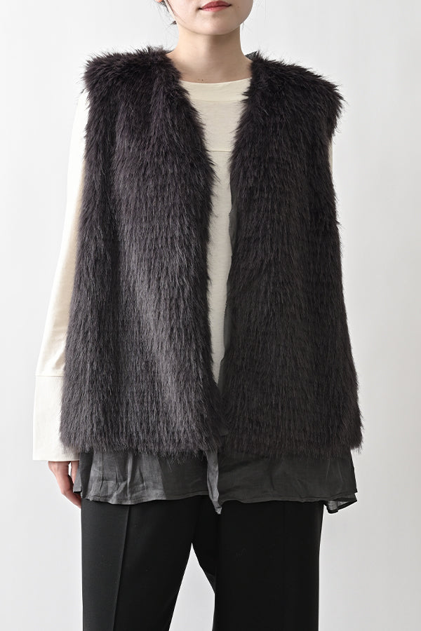 Layered-Look Fur Vest