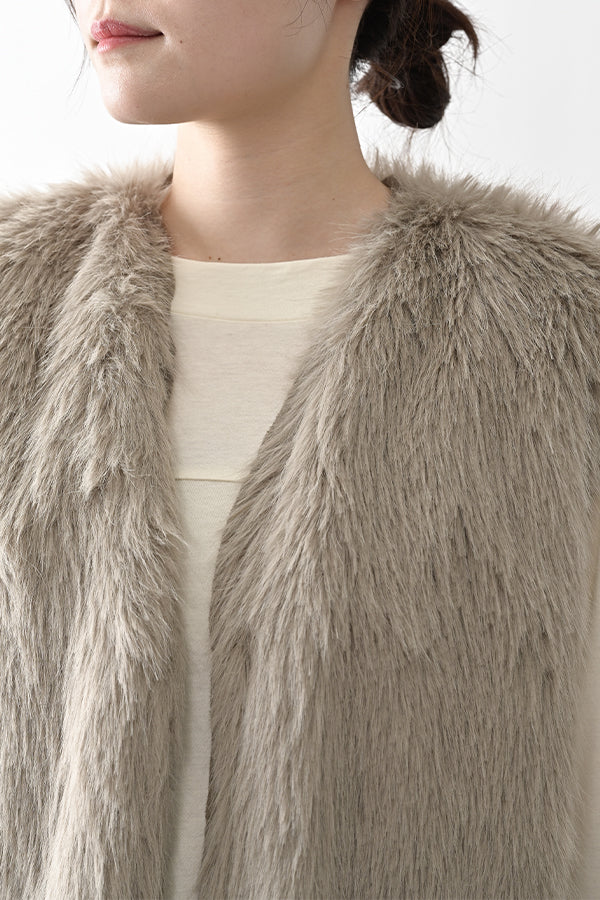 Layered-Look Fur Vest