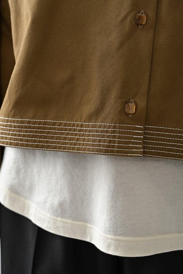 Cord Embroidered Collar Blouse