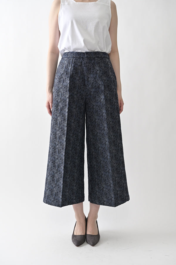 Jacquard Wide-Leg Trousers