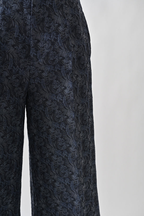 Jacquard Wide-Leg Trousers