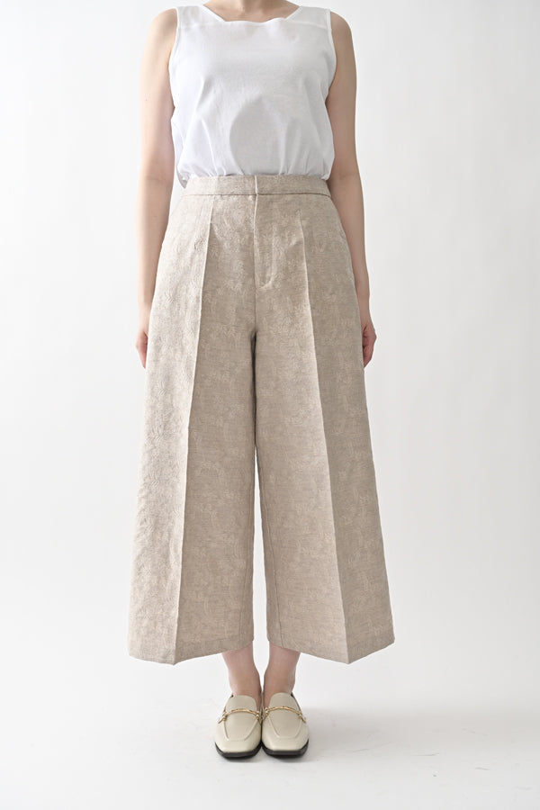 Jacquard Wide-Leg Trousers
