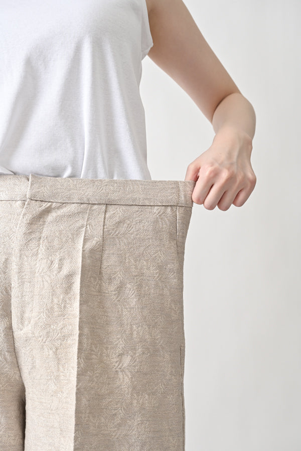 Jacquard Wide-Leg Trousers