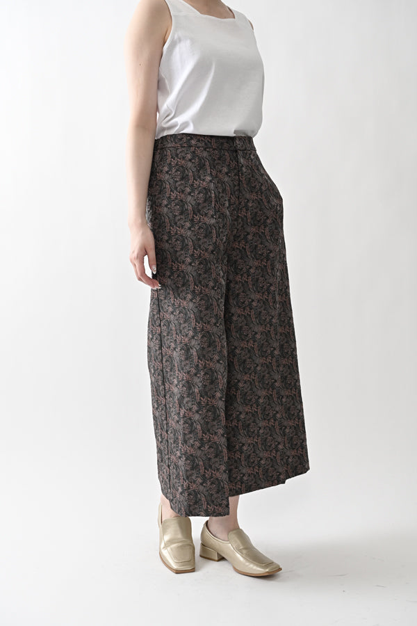 Jacquard Wide-Leg Trousers