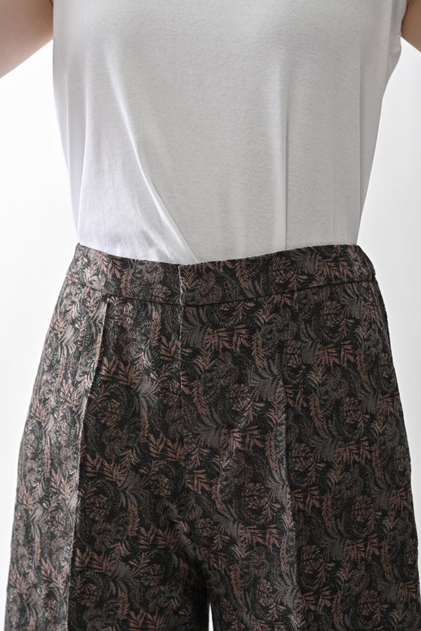 Jacquard Wide-Leg Trousers
