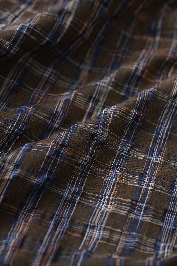 Voluminous Check Frill Blouse