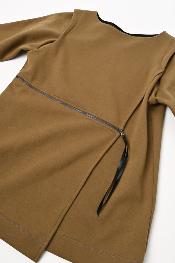 Front Zip Paneled Pullover