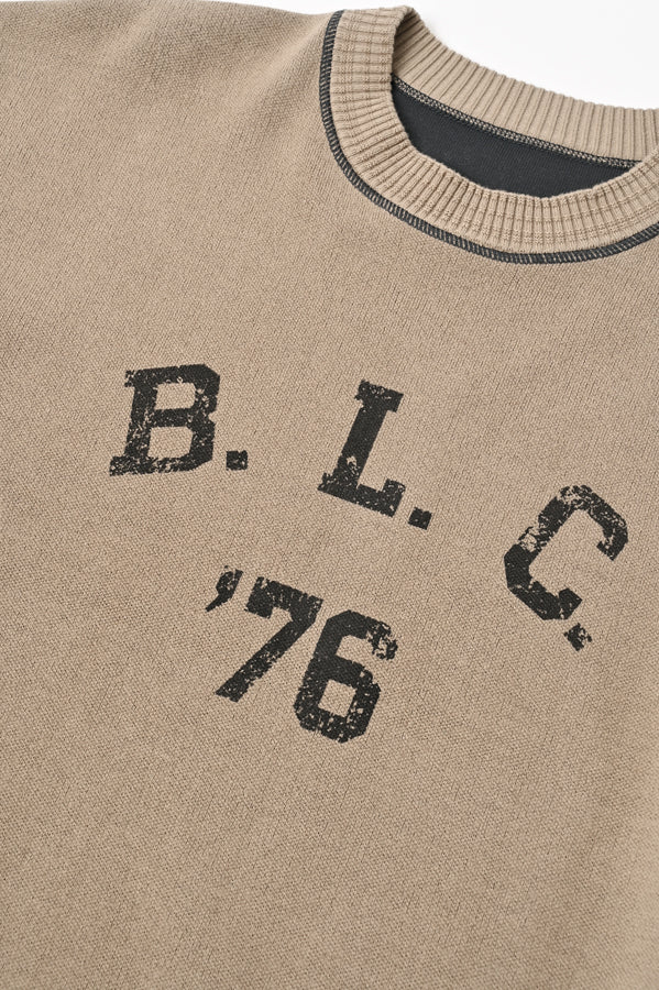 Sweat-Like Reversible Knit Pullover