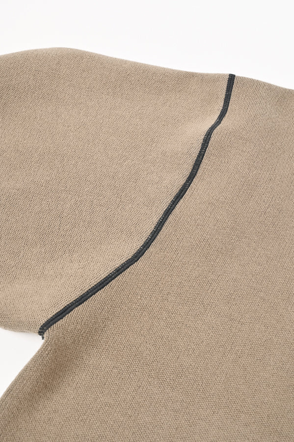 Sweat-Like Reversible Knit Pullover