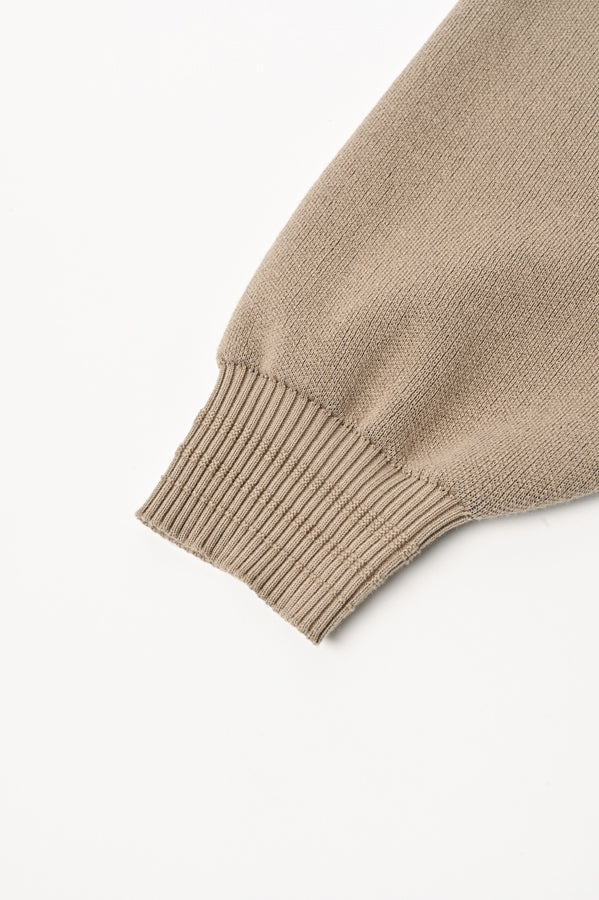Sweat-Like Reversible Knit Pullover