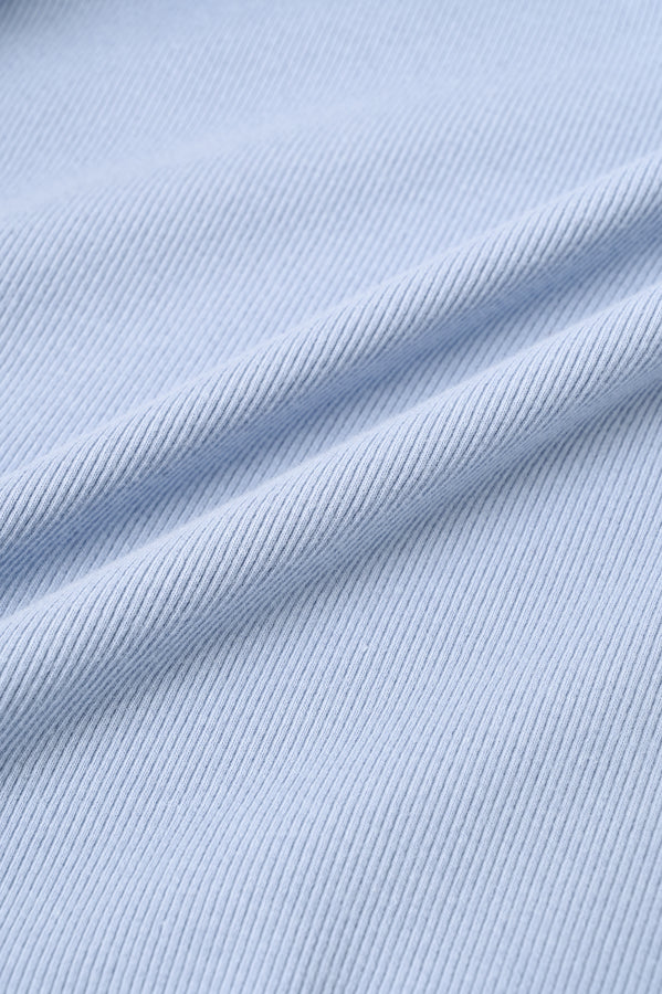 Henley Neck Round Hem Pullover