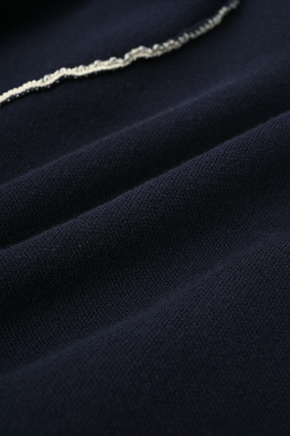 Sweat-Like Reversible Knit Cardigan