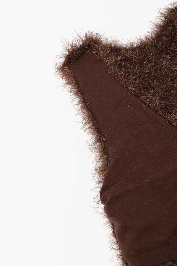 4-Way Knit Fur Vest