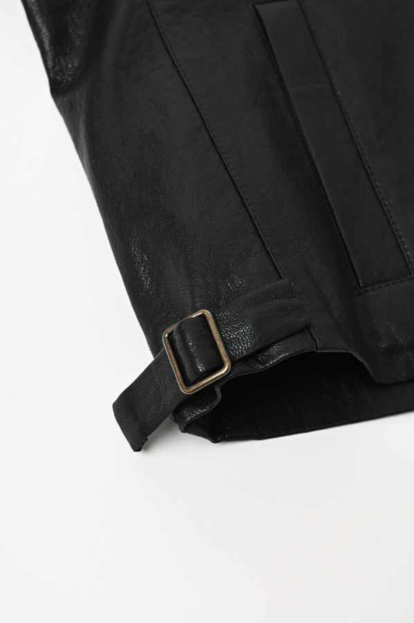 Eco Leather Gusset Sleeve Jacket