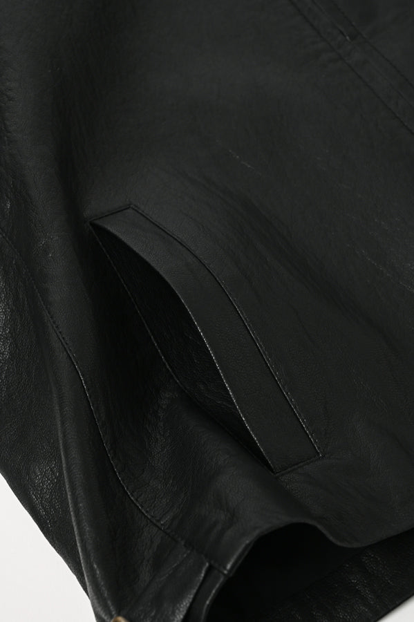 Eco Leather Gusset Sleeve Jacket