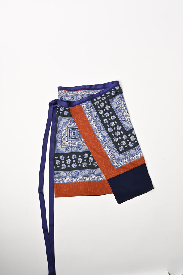 Vintage Scarf Print Skirt