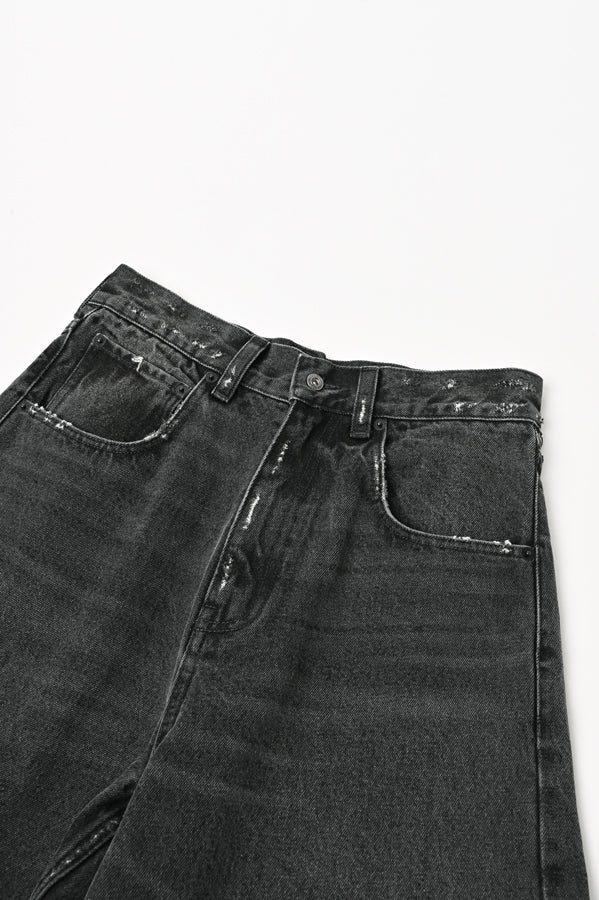 Wide-Leg Denim Trousers