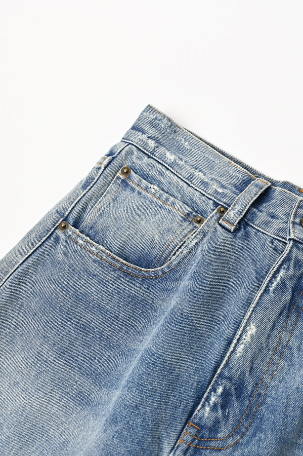 Wide-Leg Denim Trousers
