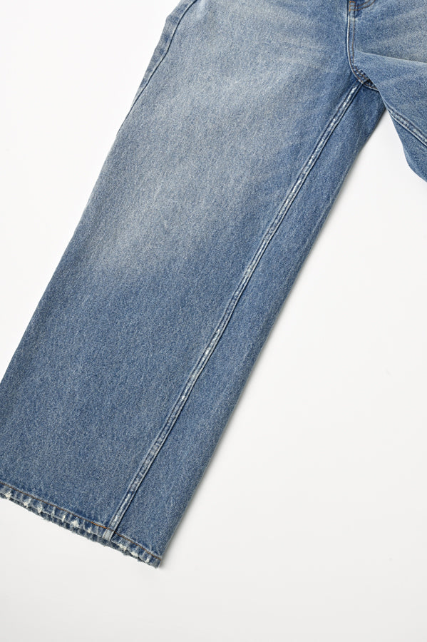 Wide-Leg Denim Trousers
