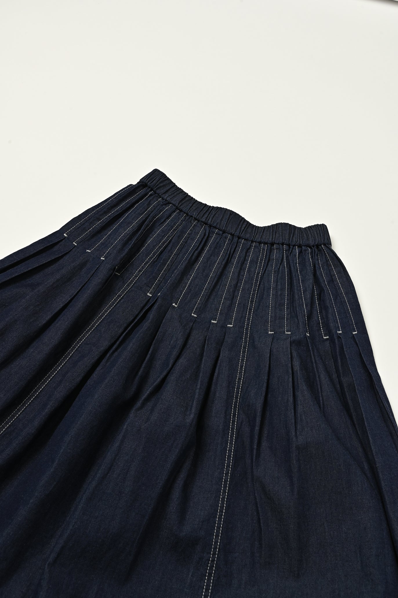 Denim Tuck Skirt