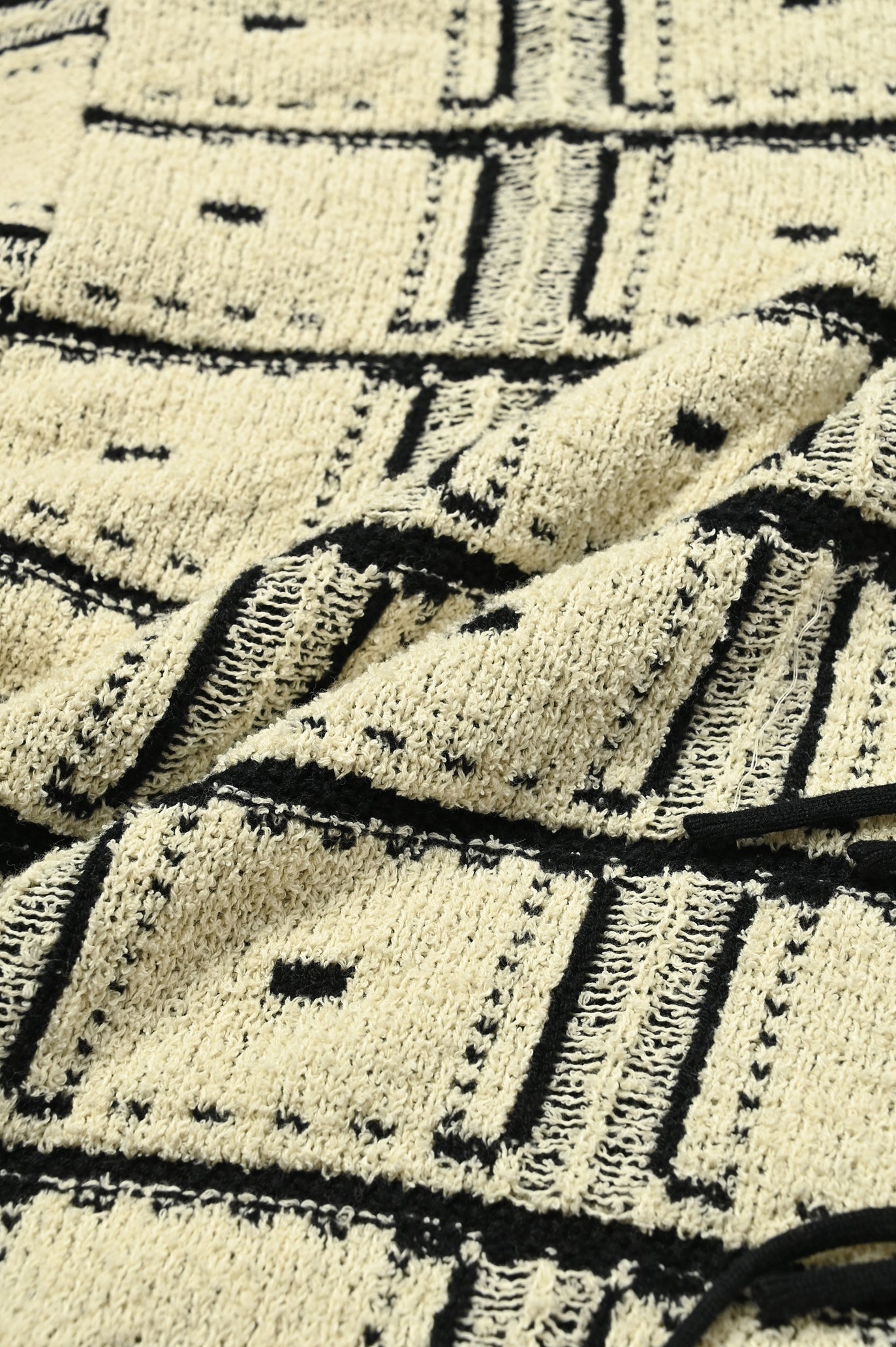 Reversible Geometric Drop Cardigan