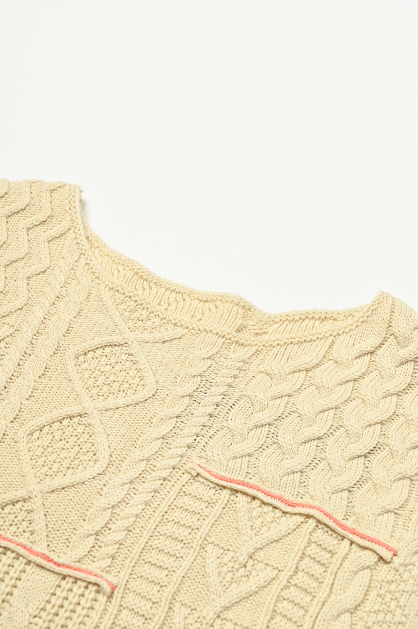 Cable Patchwork Pullover