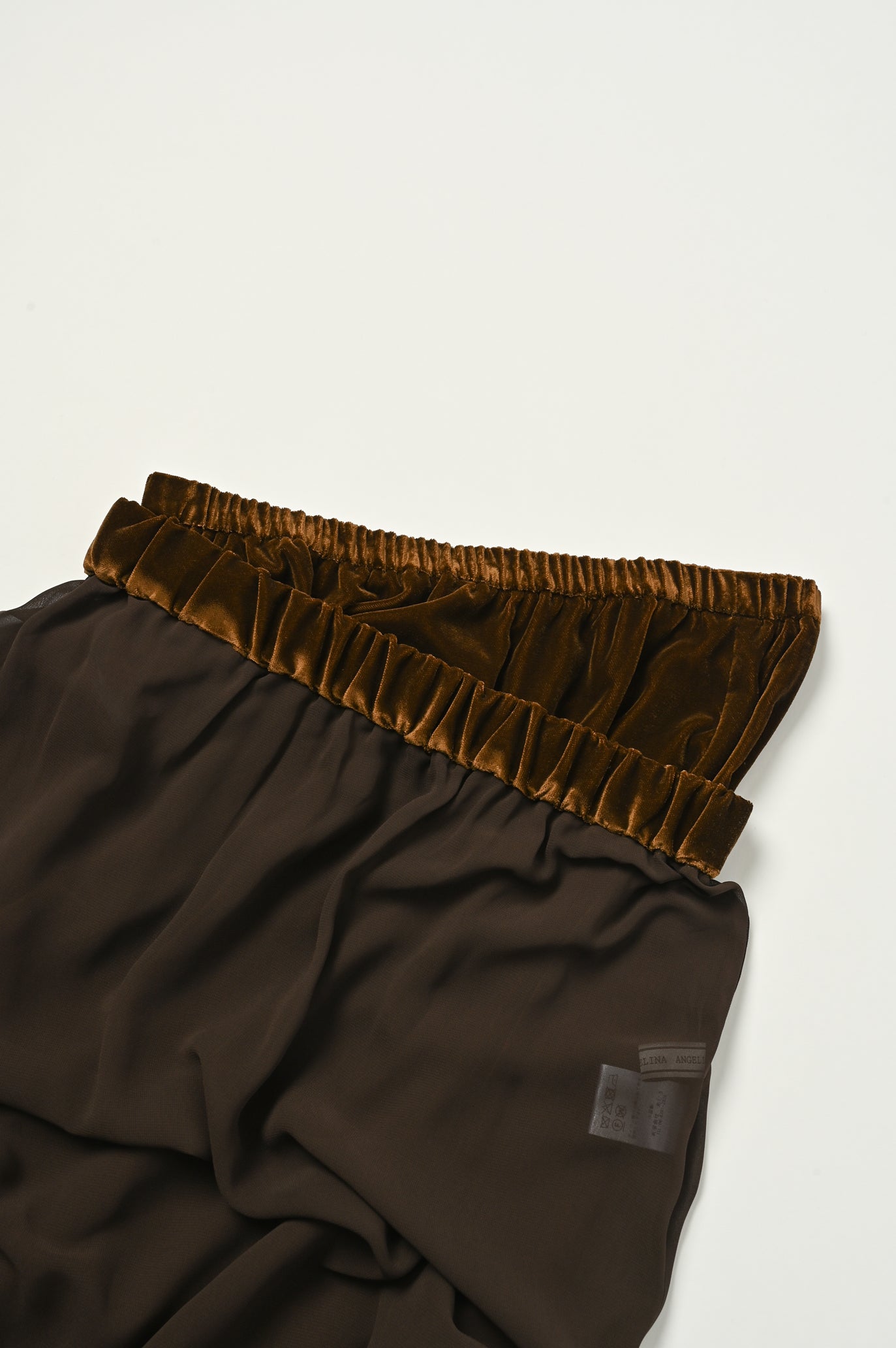 Velvet & Sheer Combo Skirt