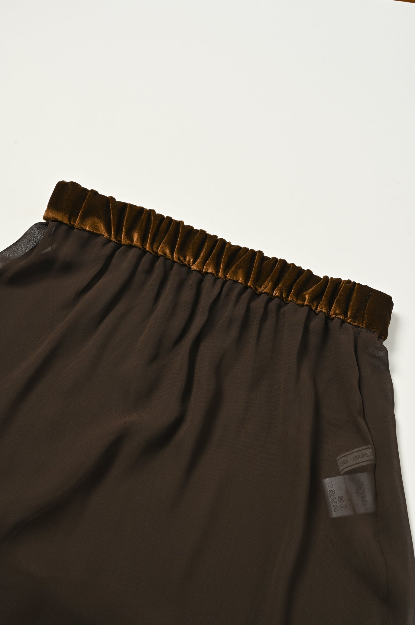 Velvet & Sheer Combo Skirt