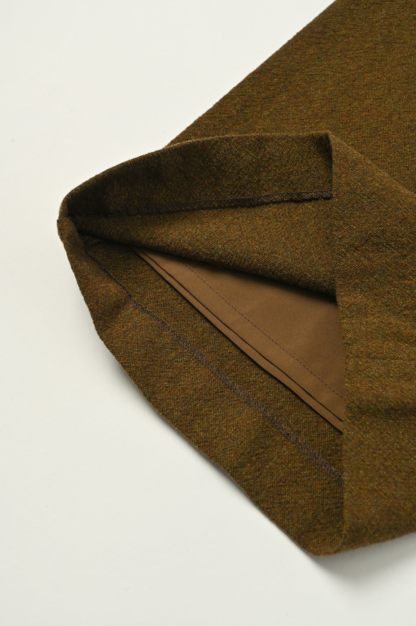 Wool-Cotton Tweed Double-Tuck Pants