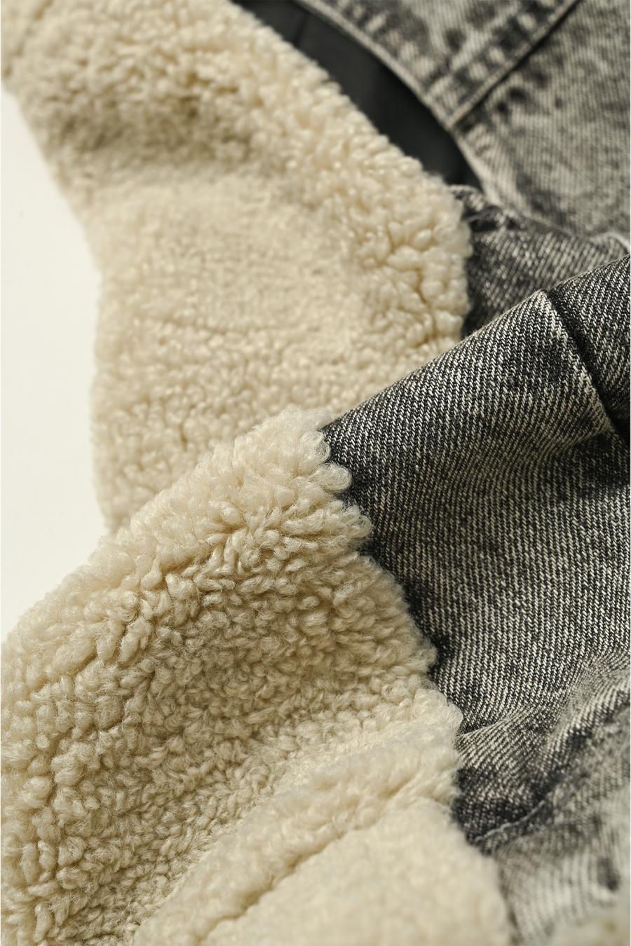 Denim Sherpa Vest