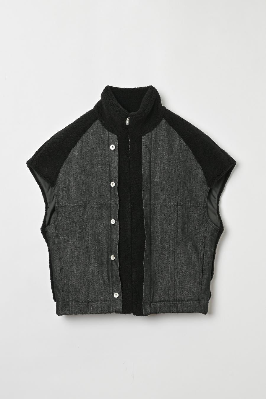 Denim Sherpa Vest