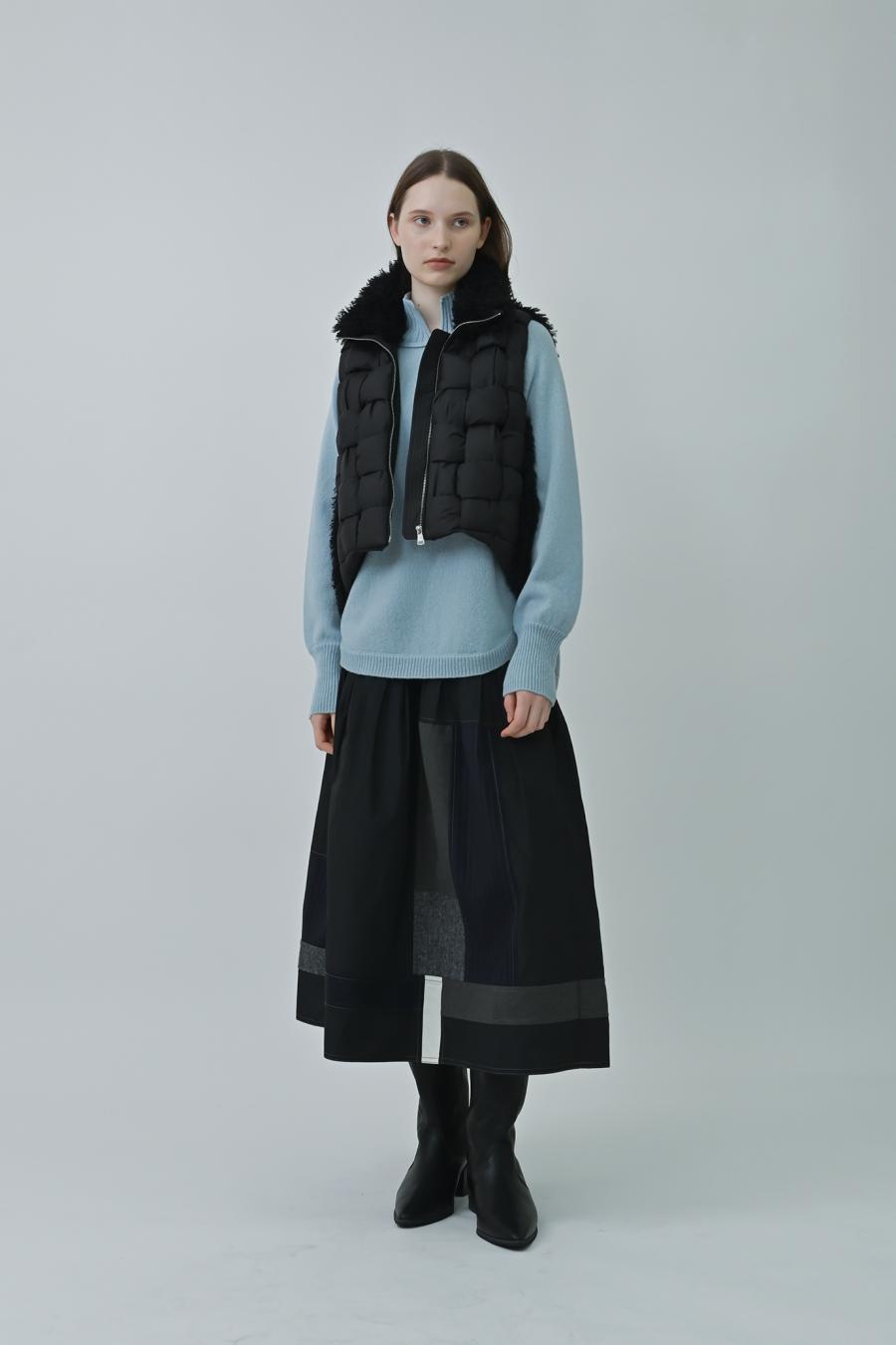 Memory Taffeta Tuck Skirt