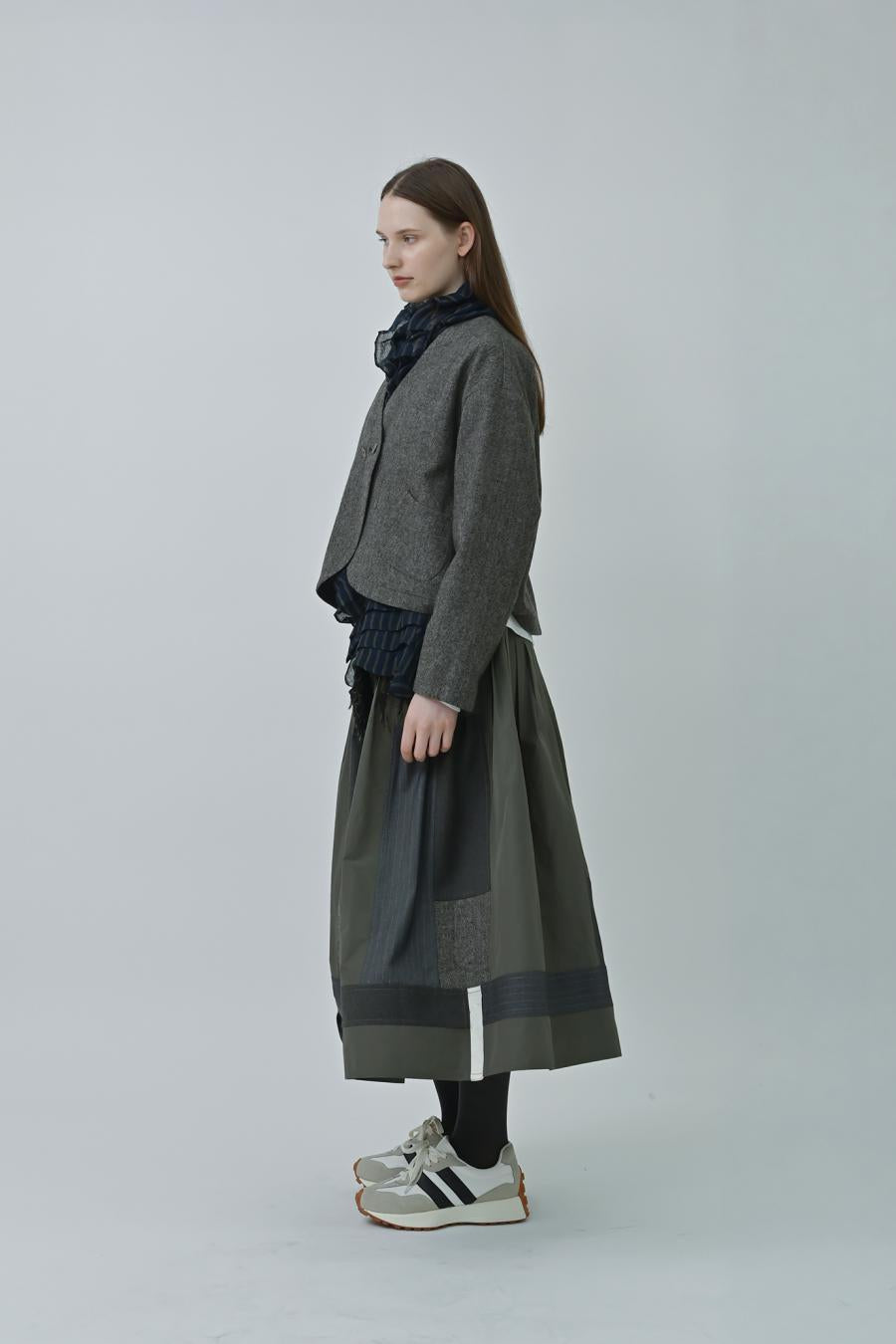 Memory Taffeta Tuck Skirt