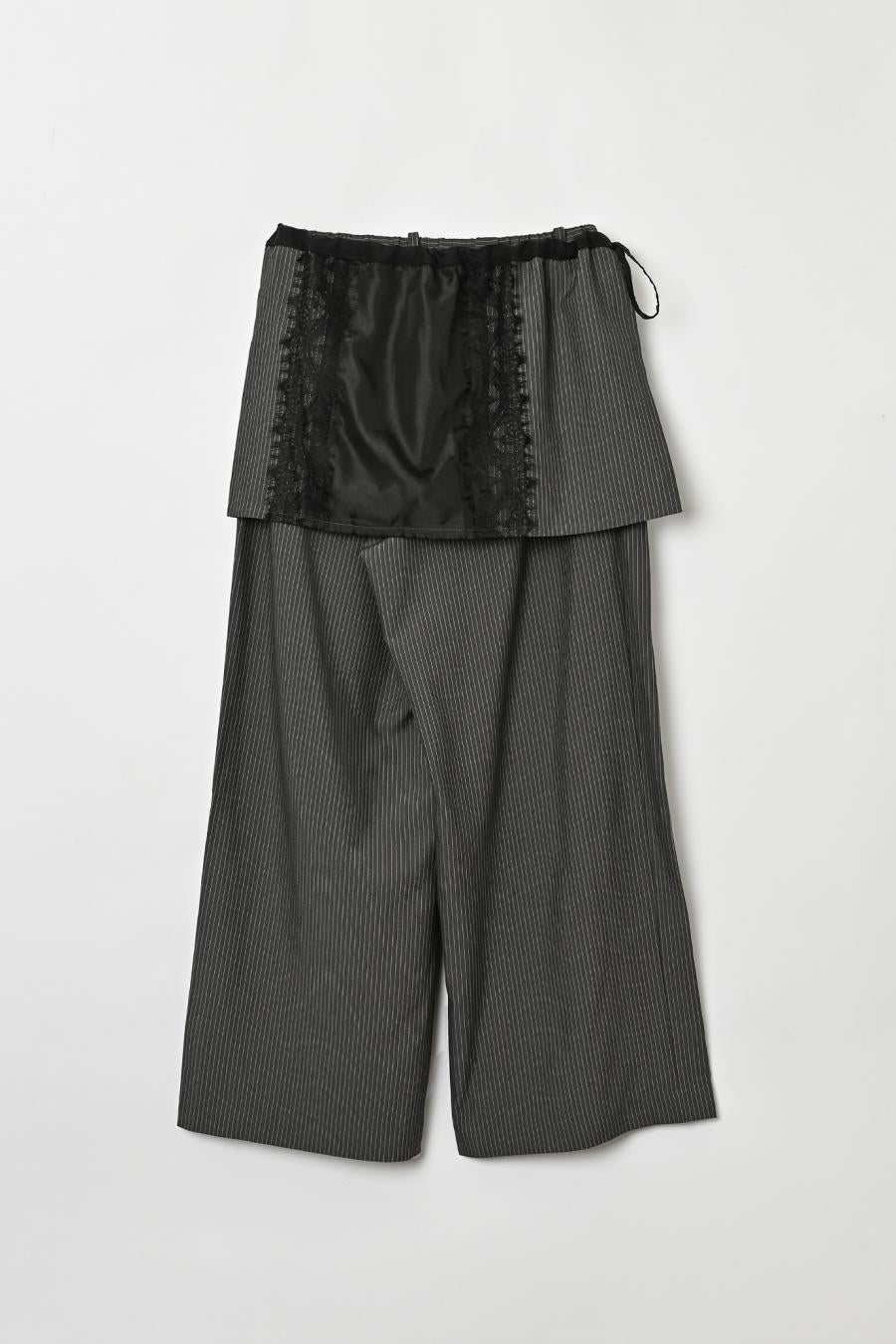 Pullover with Wrap Skirt-Look Pants
