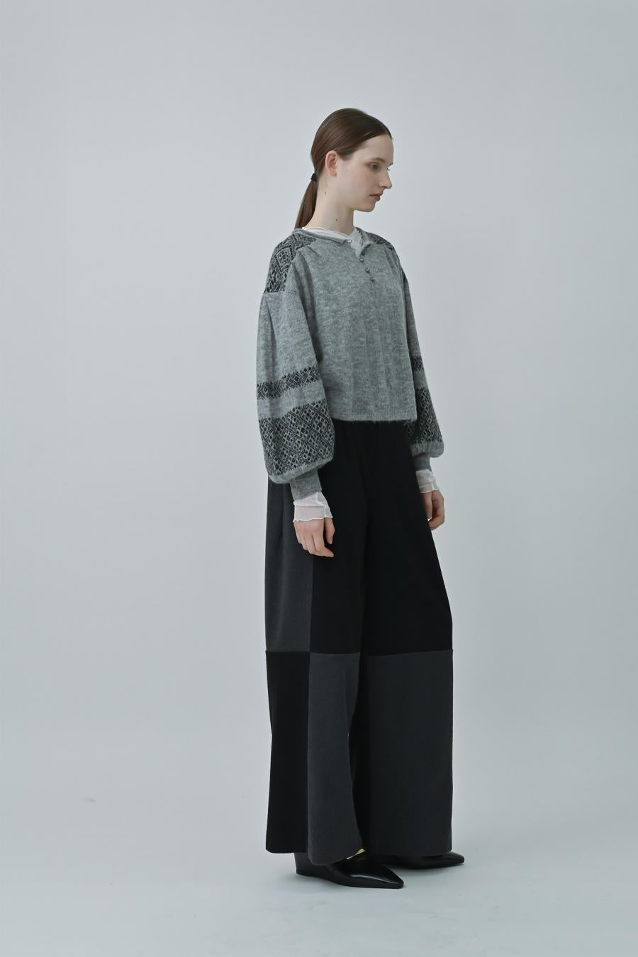 Two-Tone Paneled Pants