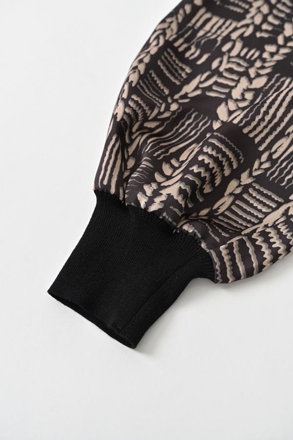 Cable Print Raglan Pullover