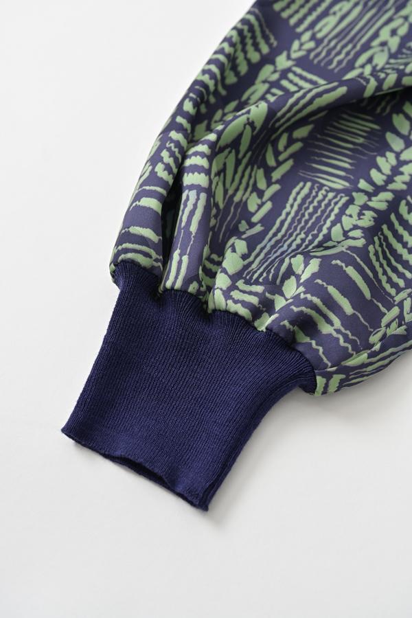 Cable Print Raglan Pullover