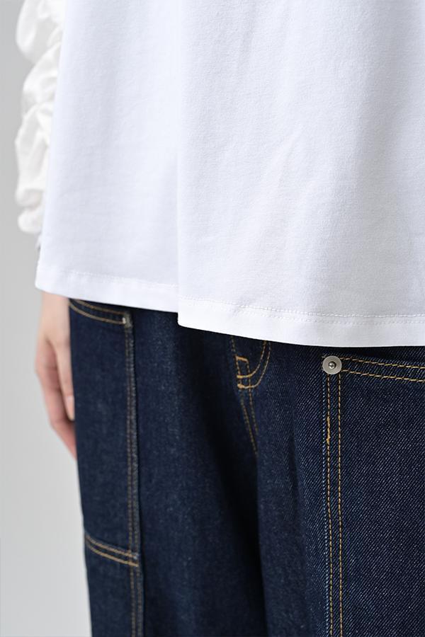 Shirred Sleeve Pullover