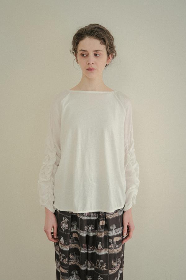 Shirred Sleeve Pullover