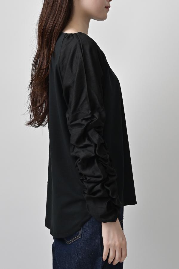Shirred Sleeve Pullover