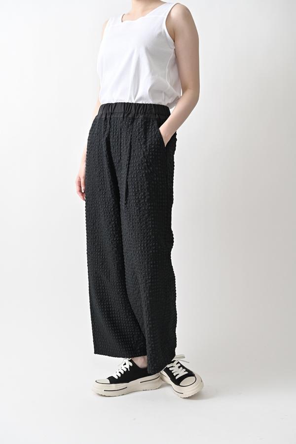 Textured Check Pants